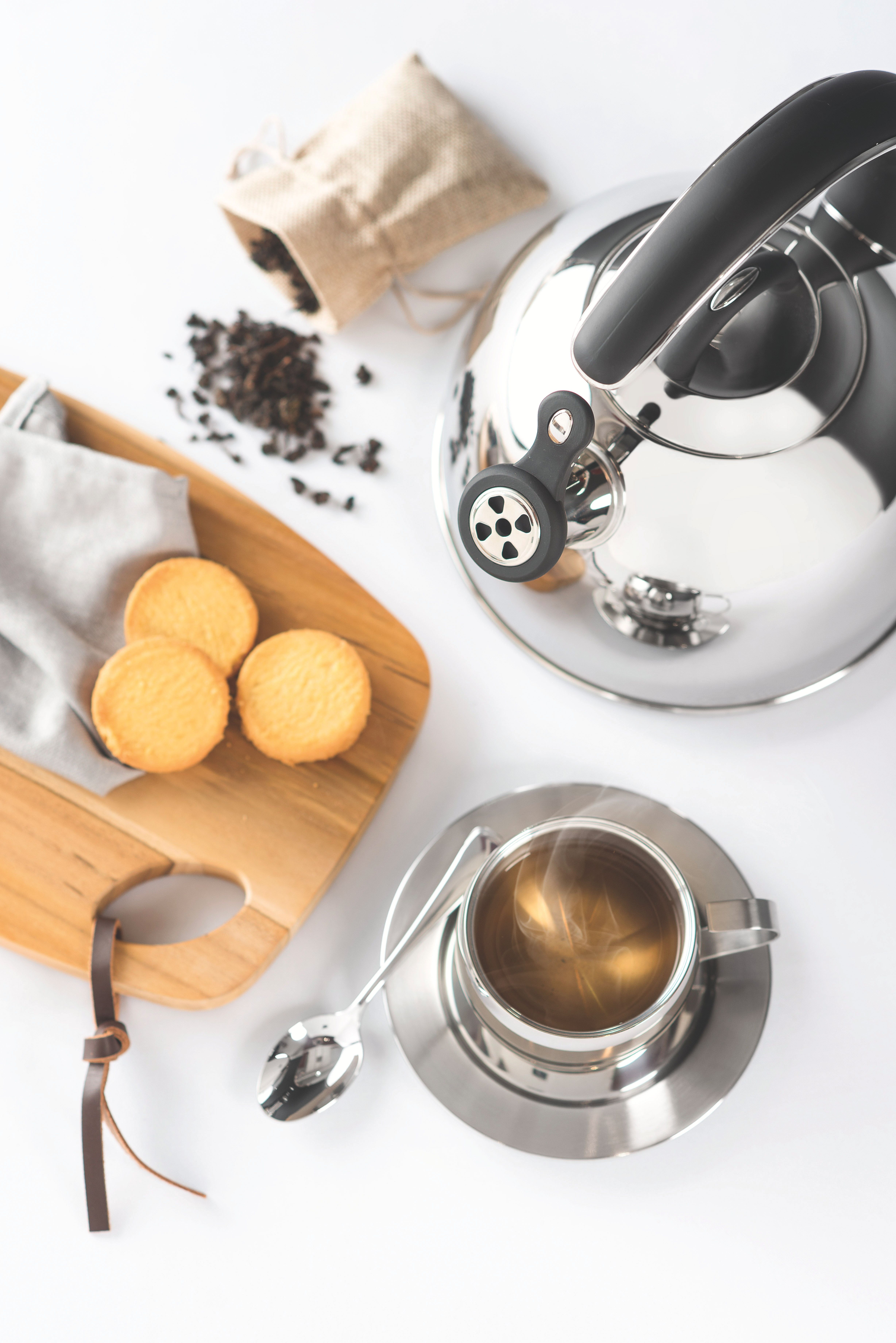 Conjunto de Xícaras Inox Tramontina para Chá e Capuccino