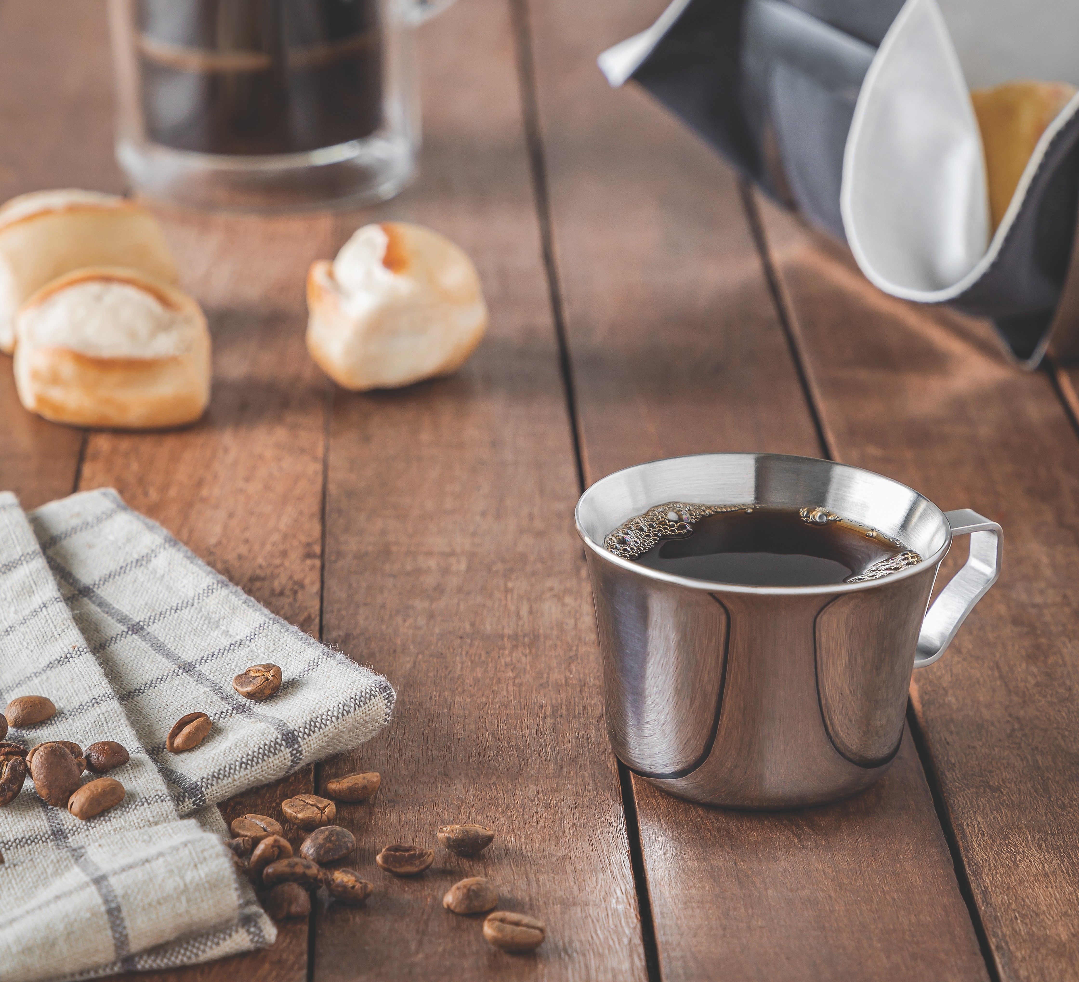 Conjunto de Xícaras para Chá e Café Tramontina em Aço Inox com