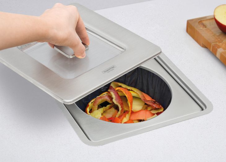 Lixeira Inox Embutir Clean Square 5 Litros 94518/205